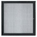 Aarco Aarco Products ODCC3636RBK Outdoor Enclosed Bulletin Board - Black ODCC3636RBK